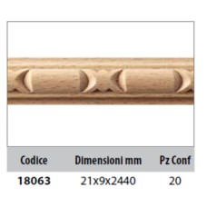 CORNICE SCOLPITA FAGGIO