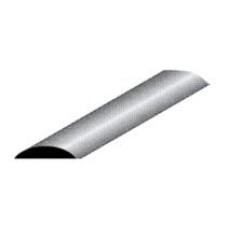 Profilo alluminio mezzo tondo 15 mm.