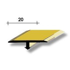 Coprigiunto in ottone a "T" 20 mm. x 270 cm.