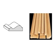 Cornice, profilo legno Ayous  25 x 10 x 2400  mm.