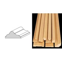Cornice, profilo legno Ayous  35 x 15 x 2400  mm.