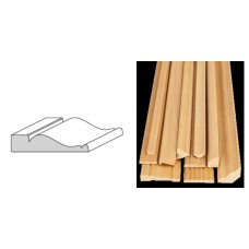 Cornice, profilo legno Ayous  45 x 10 x 2400  mm.