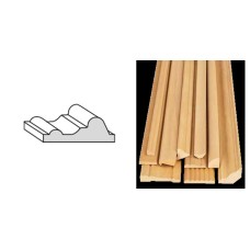 Cornice, profilo legno Ayous  28 x 10 x 2400  mm.