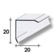 PARASPIGOLO ACCIAIO INOX 2 x 2 x 250 cm.
