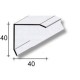 PARASPIGOLO ACCIAIO INOX 4 x 4 x 250 cm.