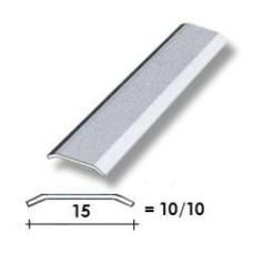 Coprisoglia acciaio adesivo  15 mm. x 270 cm.