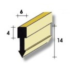 GIUNTO OTTONE  4 x 6 x 14 mm.