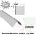 PARASPIGOLO ALLUMINIO BIANCO 2.5 x 2.5 x 270 cm.